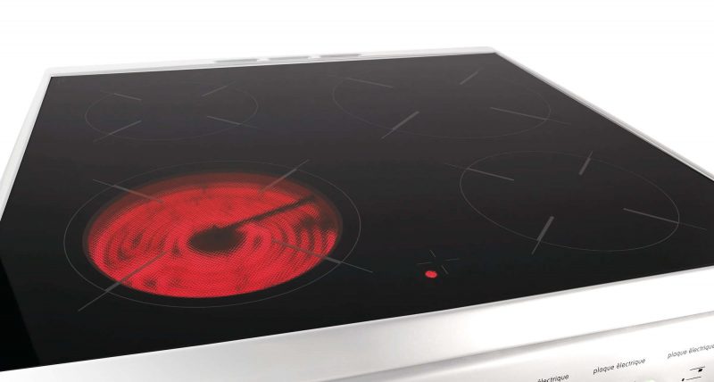 Cuisinière table vitrocéramique-4 zones-6200 W-Four électrique-Catalyse-59 L-Classe A-L 60 x H 85 cm-Blanc – Image 4